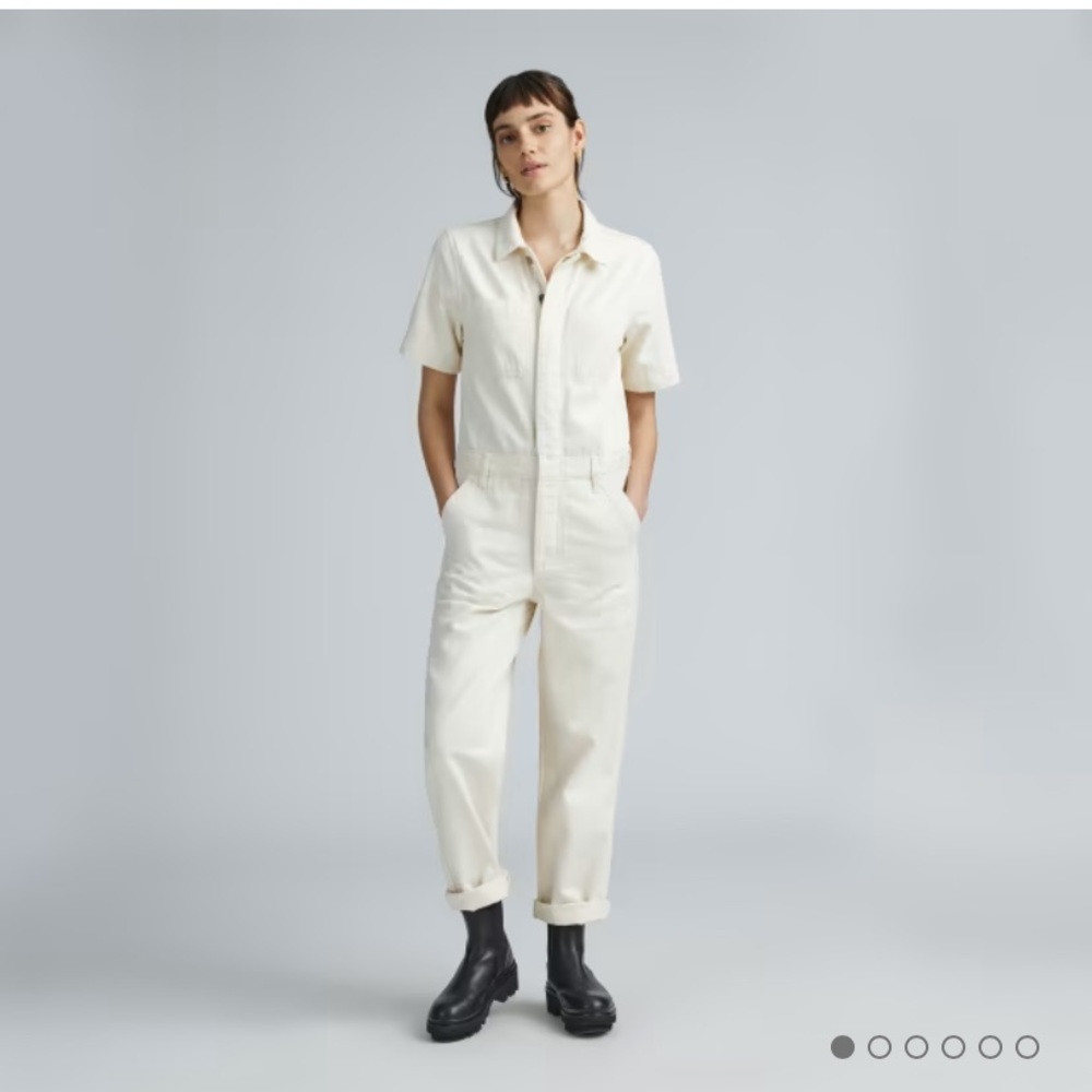 Everlane Jean Coverall - off white/size 4